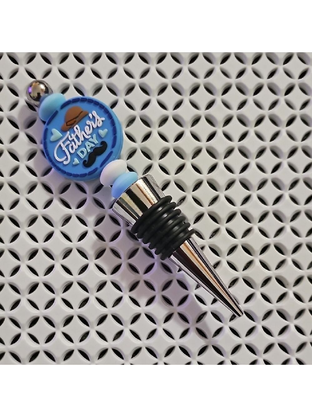 Father's Day Blue Bottle Stopper